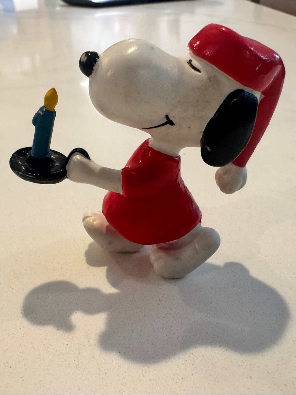 Snoopy Figurine in Red Nightcap - Peanuts Decor